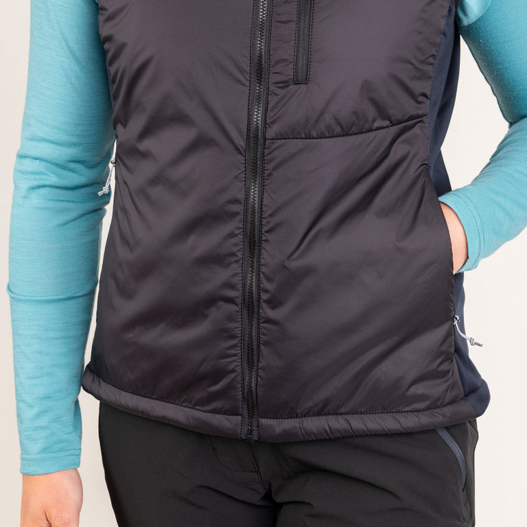 alpkit womens Sierra vest in black pocket