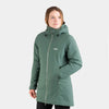 alpkit womens solace parka in reed green - reed - closed