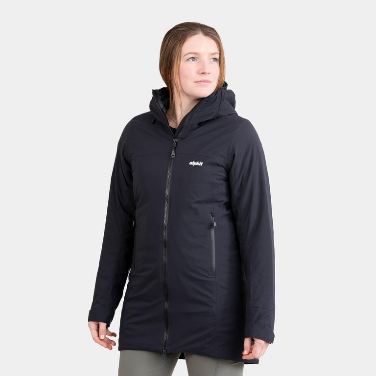 alpkit womens solace parka in black