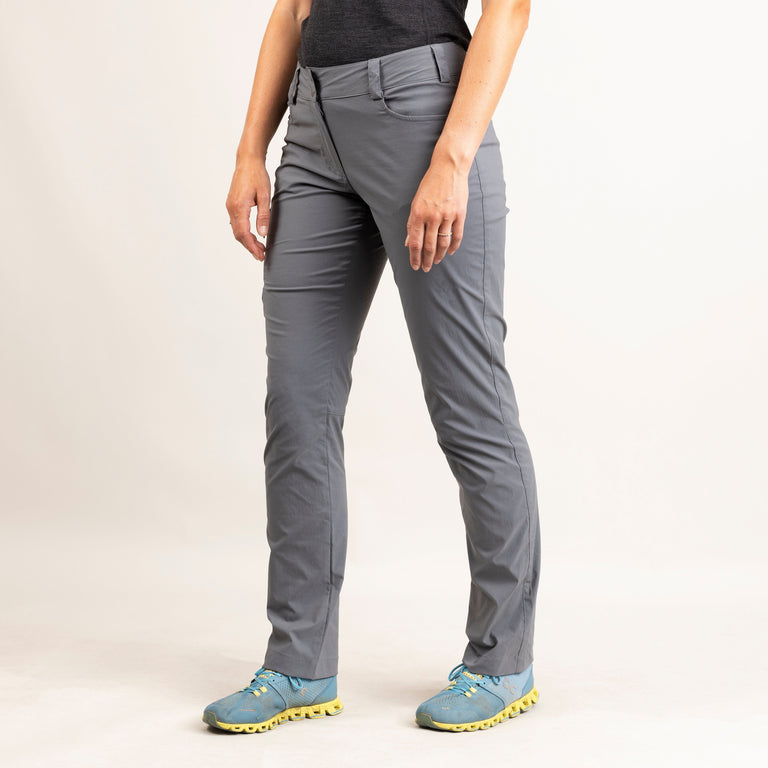 alpkit womens teleki pants in steel front