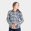 alpkit womens woodsmoke shirt in slate grey check