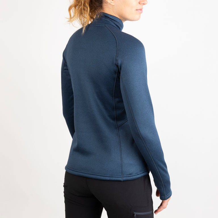 alpkit womens Yakutia fleece in outer space blue back