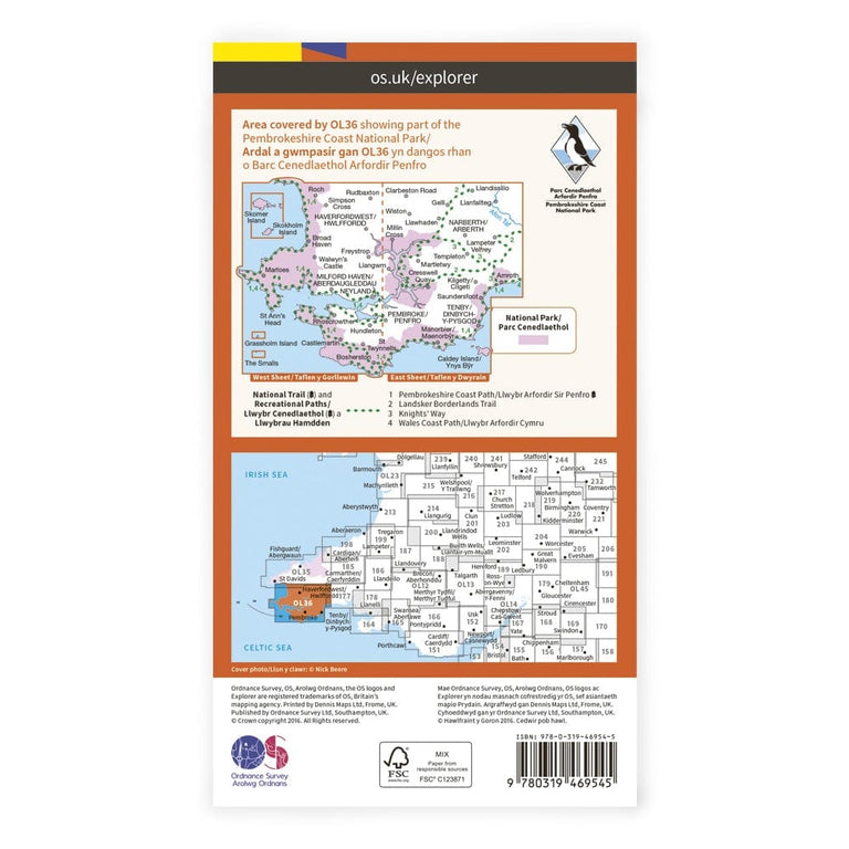 OS Explorer Laminated / South Pembrokeshire