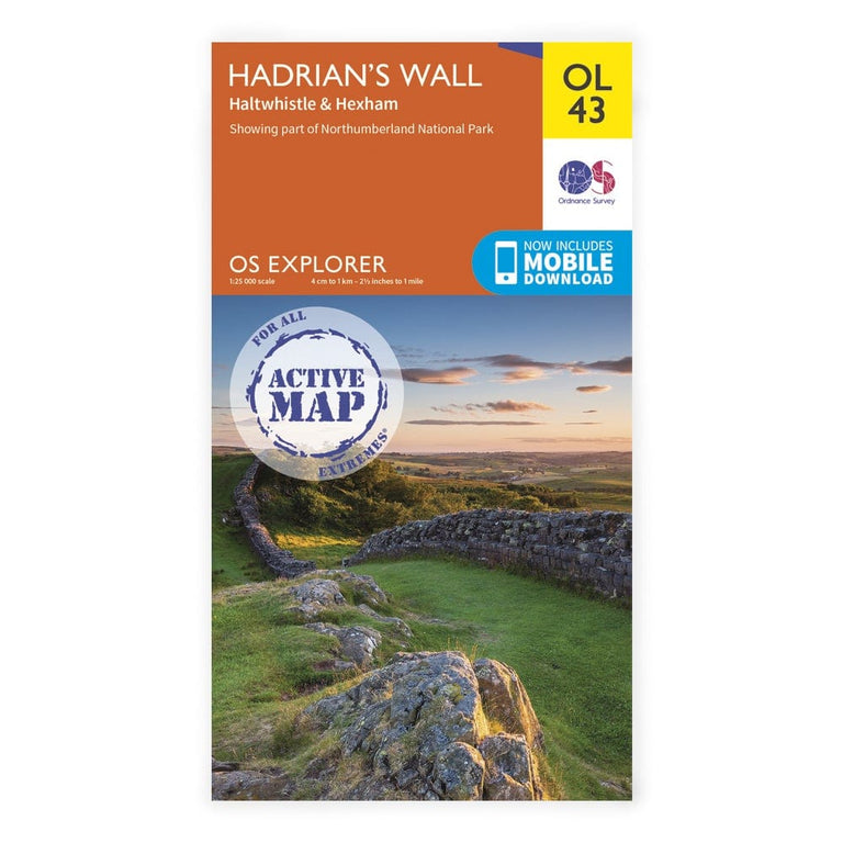 OS Explorer Laminated / Hadrians Wall