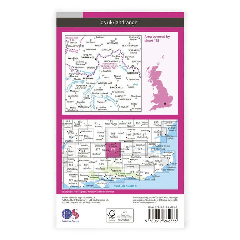 OS Landranger / Reading & Windsor