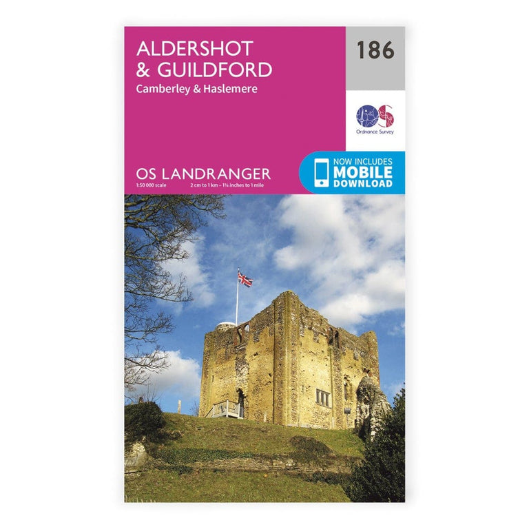 OS Landranger 186 Aldershot and Guildford