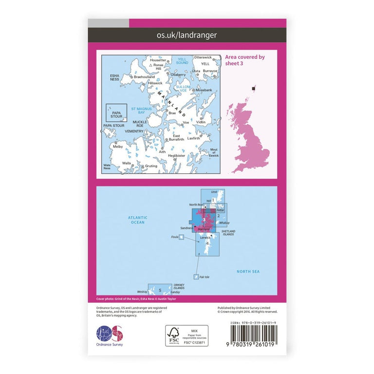 OS Landranger / Shetland North Mainland