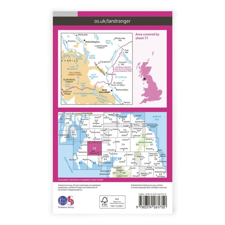 OS Landranger / Dalmellington To New Galloway