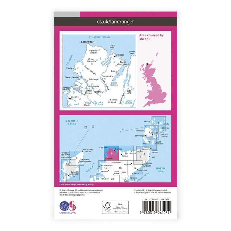 OS Landranger / Cape Wrath, Durness Scourie