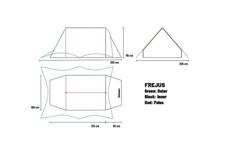 Frejus dimensions diagram