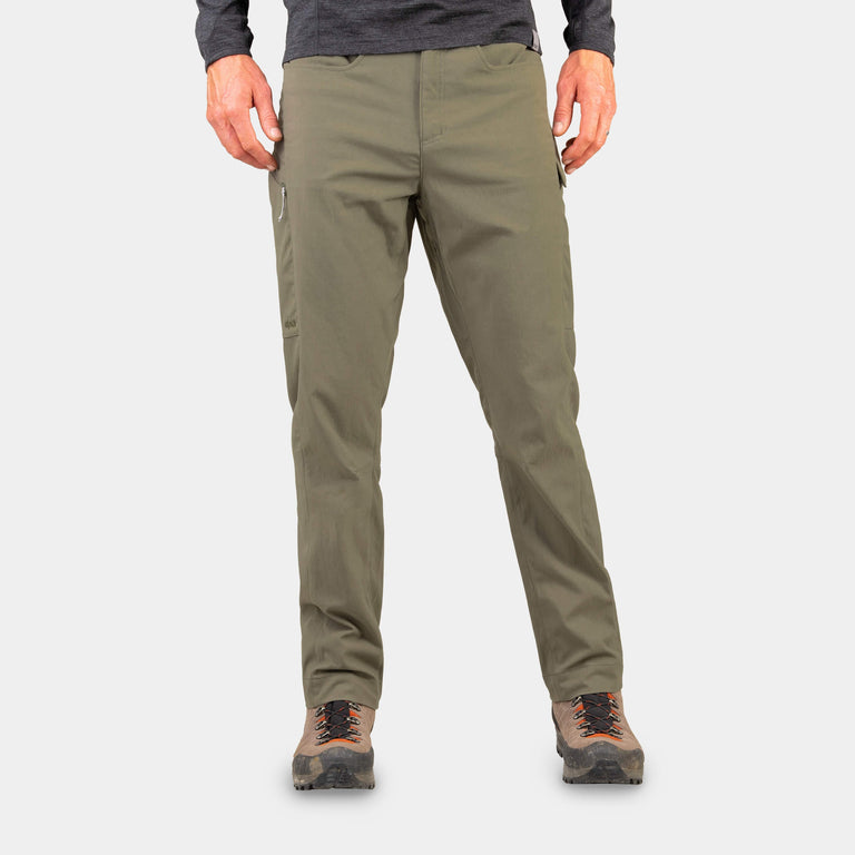 arnison mens trekking trouser pant in mortar front - closed