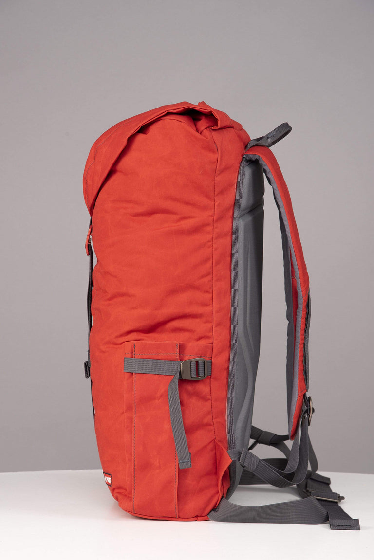 Alpkit brevet wax cotton pack in rust side - closed