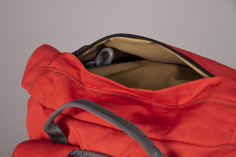 Alpkit brevet wax cotton pack in rust key loop - closed