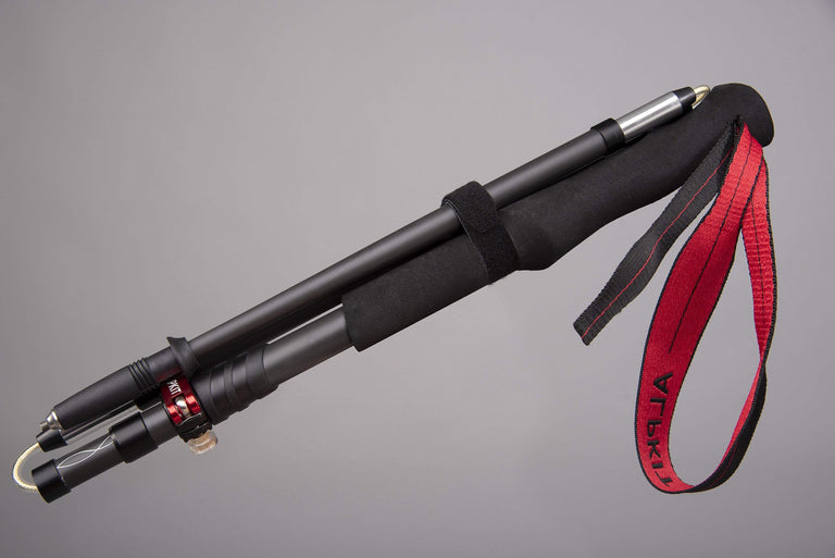 carbon marathon ultra trekking pole folded detail