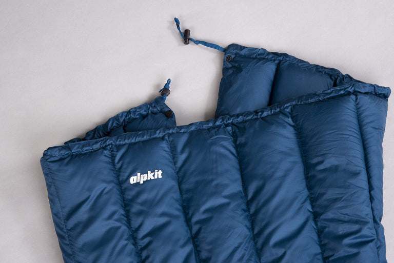 alpkit cloud cover down quilt duvet in nemo drawstring