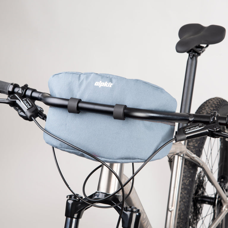 alpkit confucius handlebar bag in storm grey logo