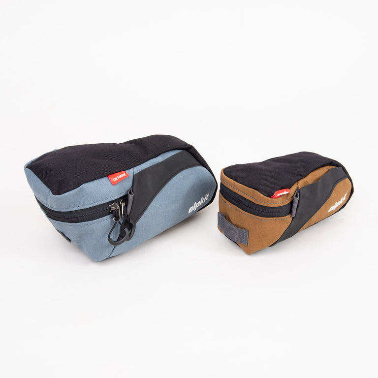 enduro seatpack bikepacking bag in storm grey size comparison