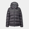 womens fantom down jacket in tarmac grey - closed