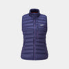 alpkit womens filoment vest down gilet in nightshade blue - closed