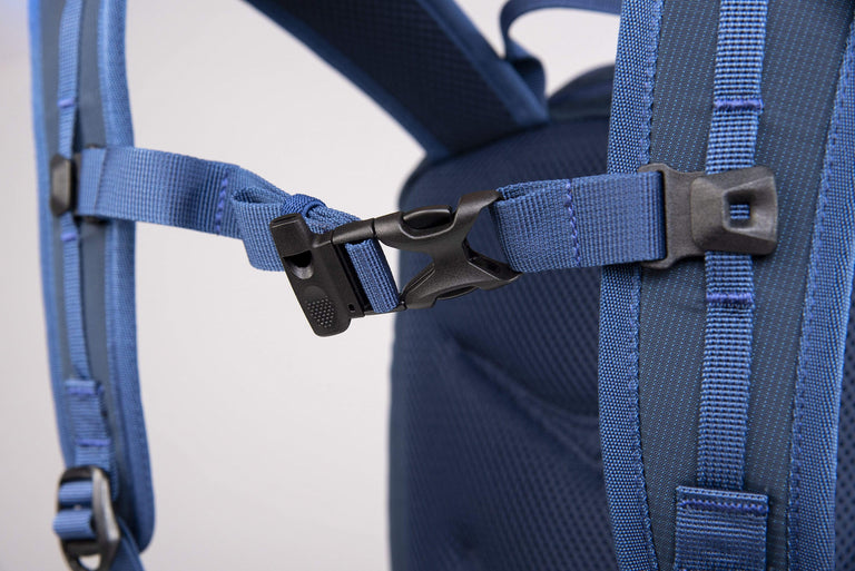 alpkit Gnarl 15L pack in nemo chest strap - closed