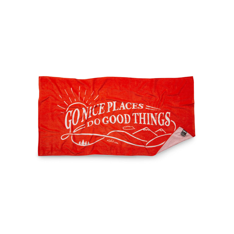 gnpdgt go nice places do good things beach towel