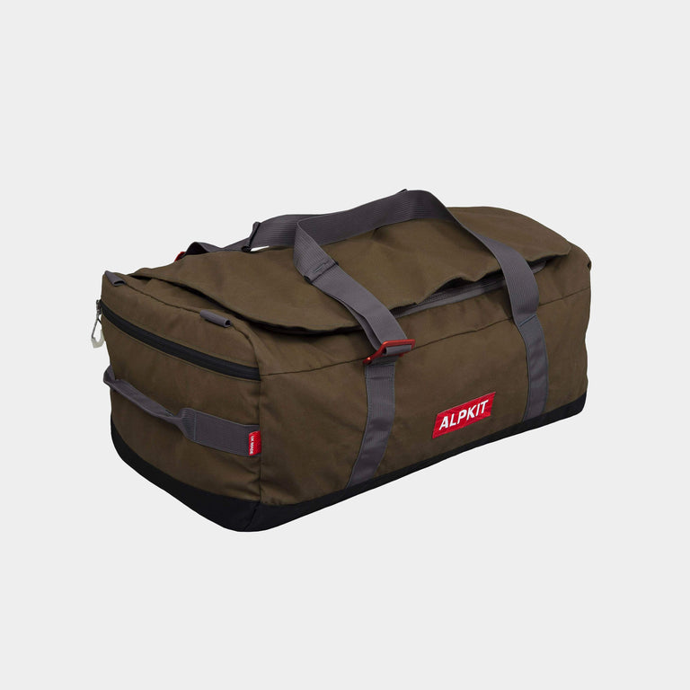 idaho 50 waxed cotton duffle bag in kelp