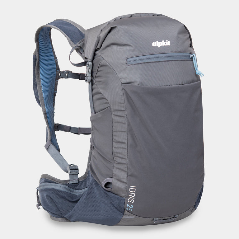 alpkit Idris 25L mountain marathon pack in dark grey