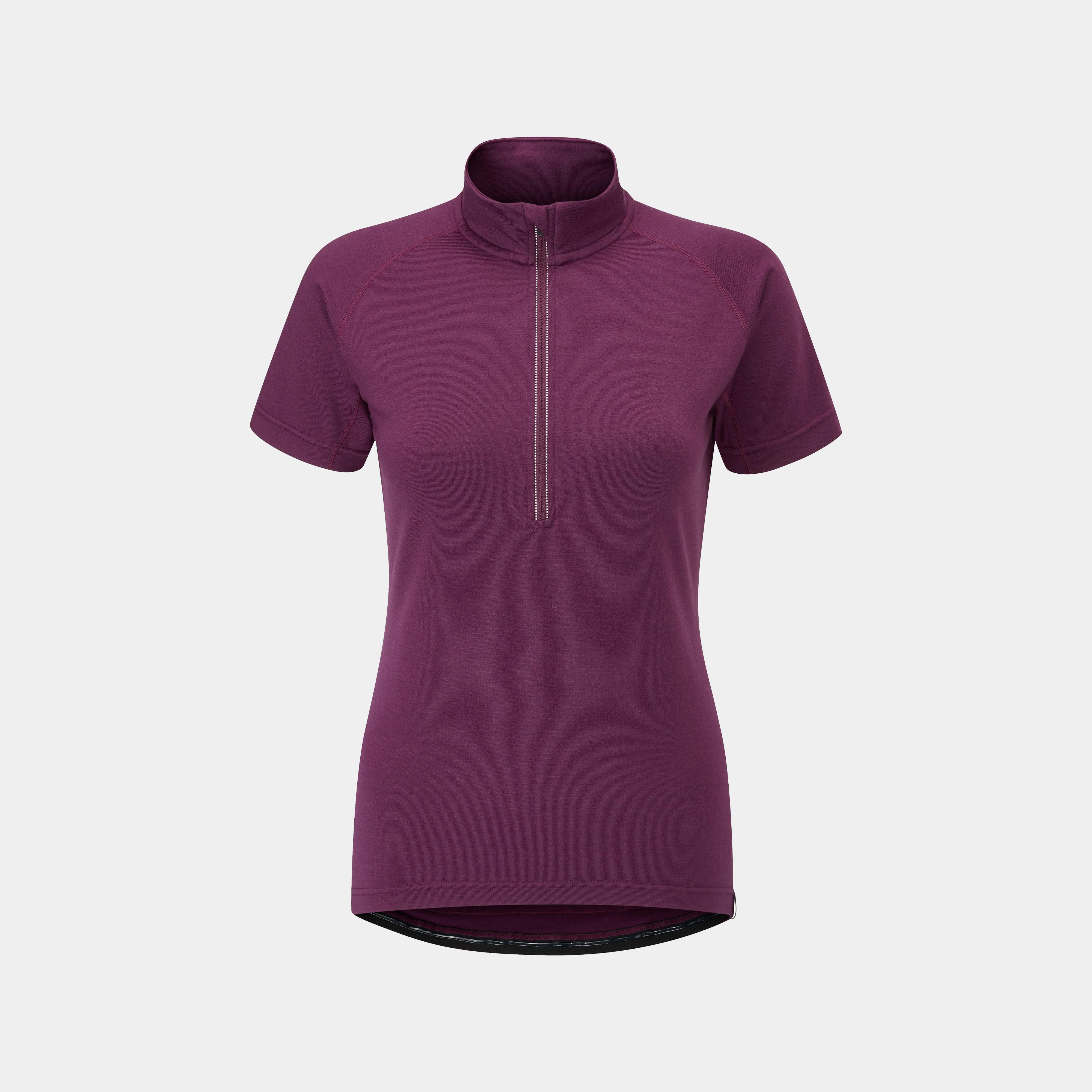 womens kepler velo short sleeve cycling jersey in purple