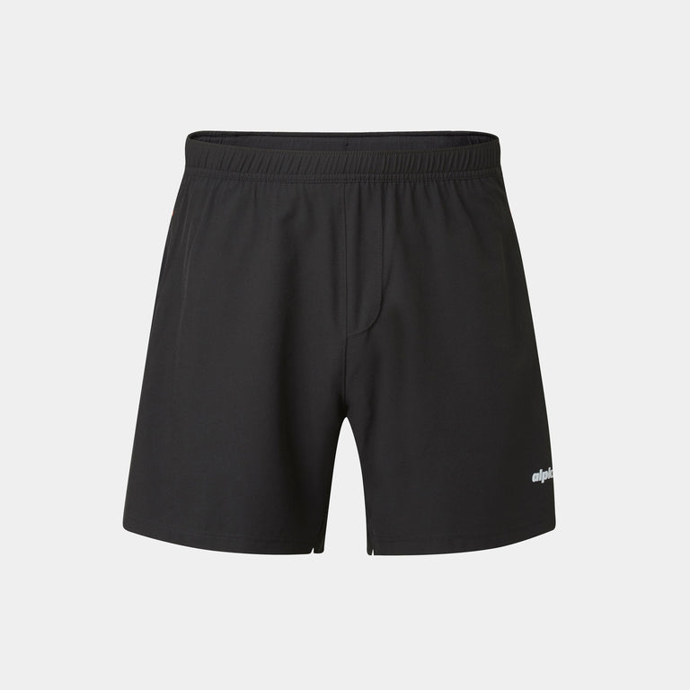 alpkit mens koulin trail shorts for trail running fell running in black - closed