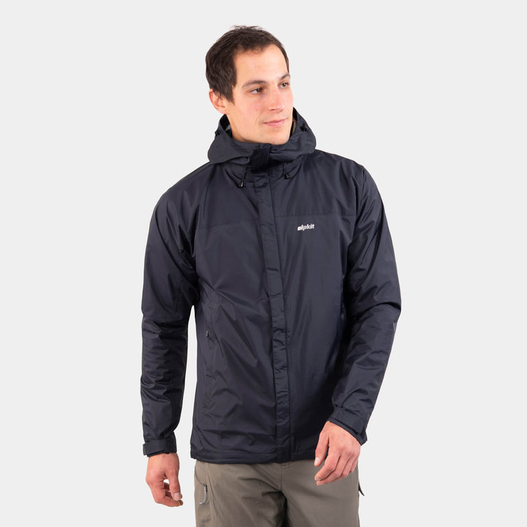 alpkit mens argonaut waterproof jacket in black