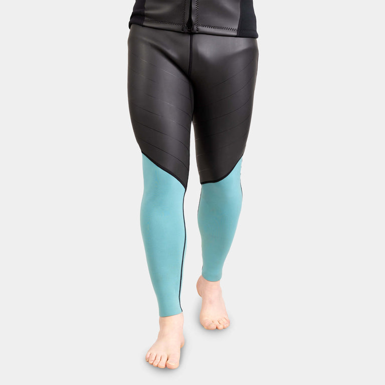 alpkit element wetsuit mens pants in black - closed