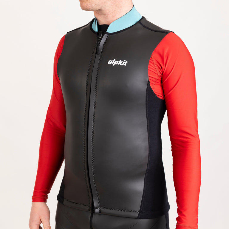 alpkit element wetsuit mens vest in black front