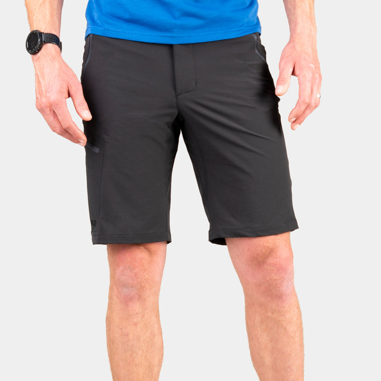 mens Alpkit faro softshell shorts in black