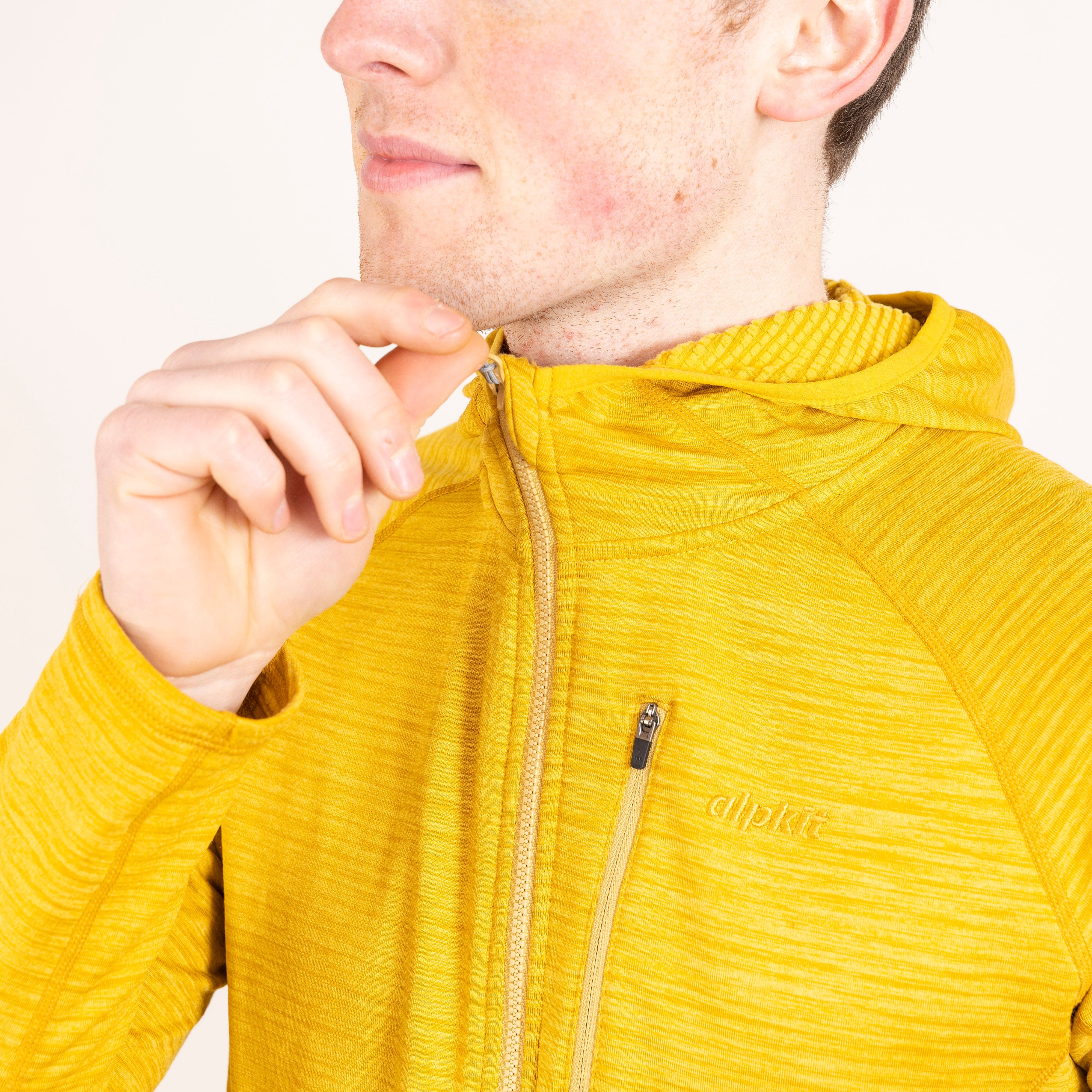 Mens yellow fleece on sale jacket