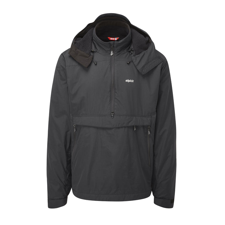 mens Alpkit jura mountain smock in black - closed