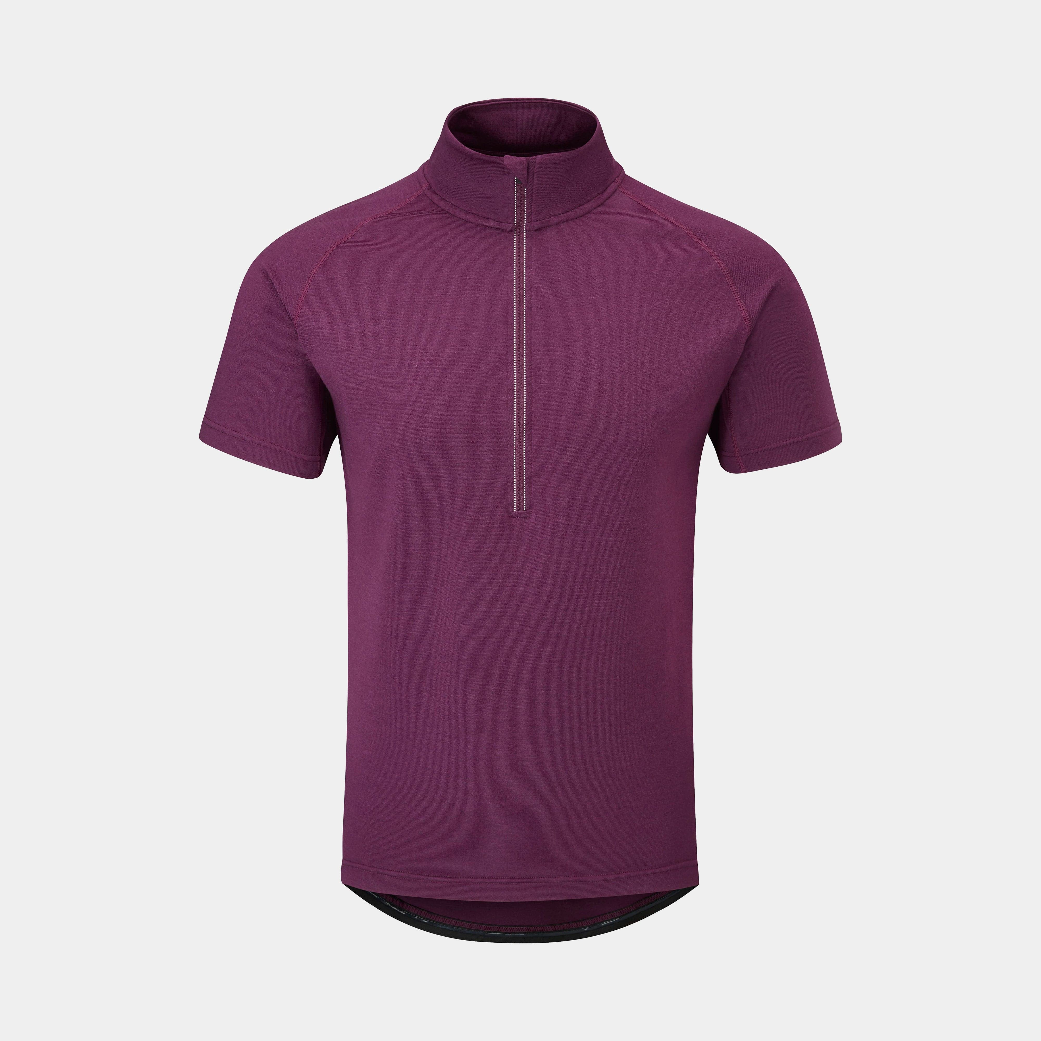 mens kepler velo short sleeve cycling jersey in purple