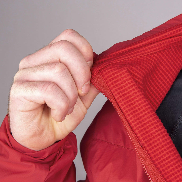 mens alpkit morphosis half zip jacket in chilli waffle fleece