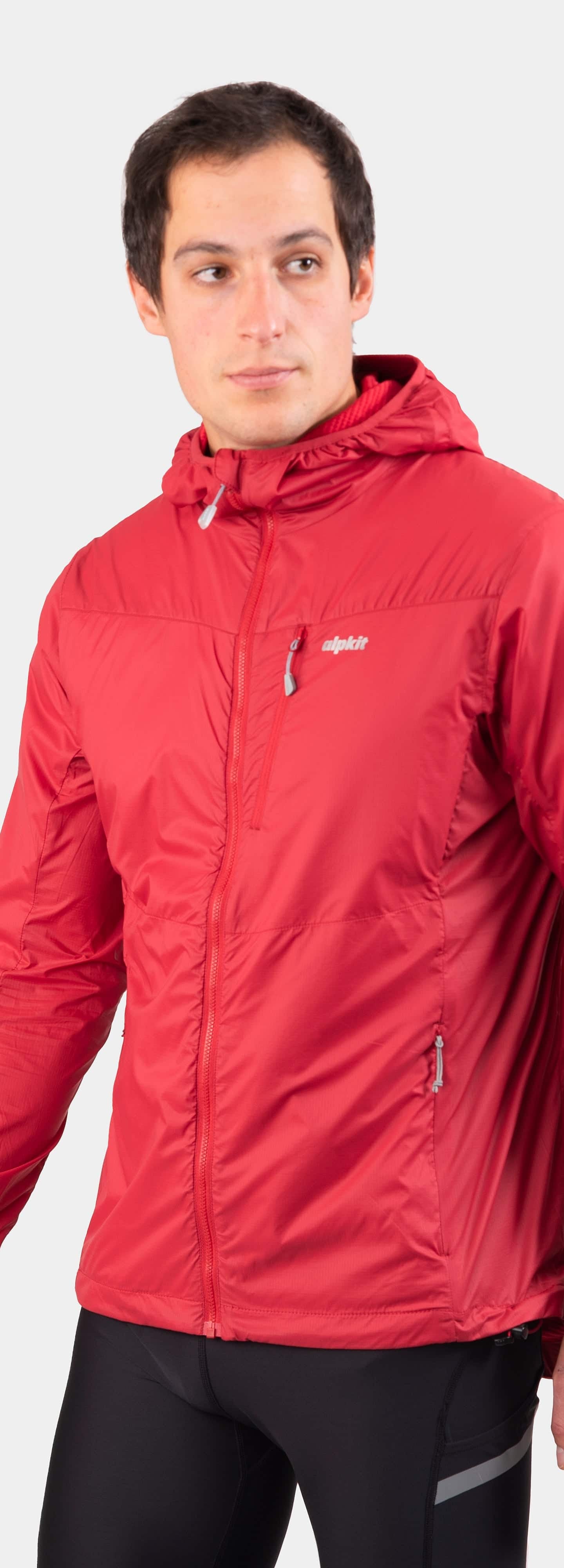 mens alpkit morphosis jacket in chilli - closed