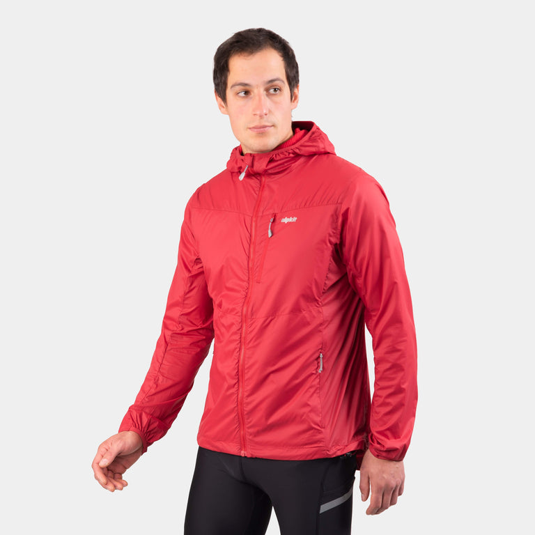 mens alpkit morphosis jacket in chilli - closed