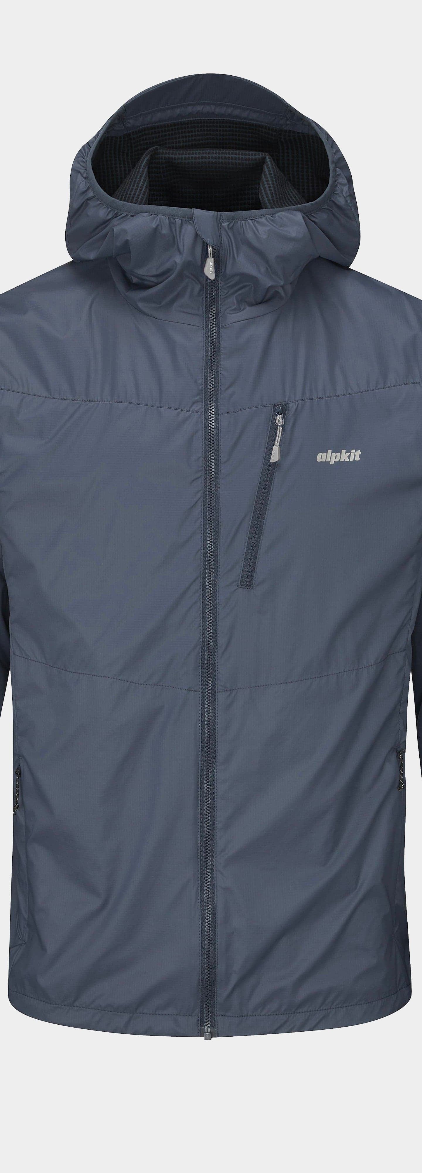 mens alpkit morphosis jacket in slate - closed