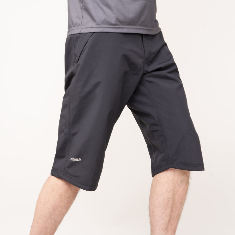 alpkit mens nimbus waterproof mountain bike shorts in black