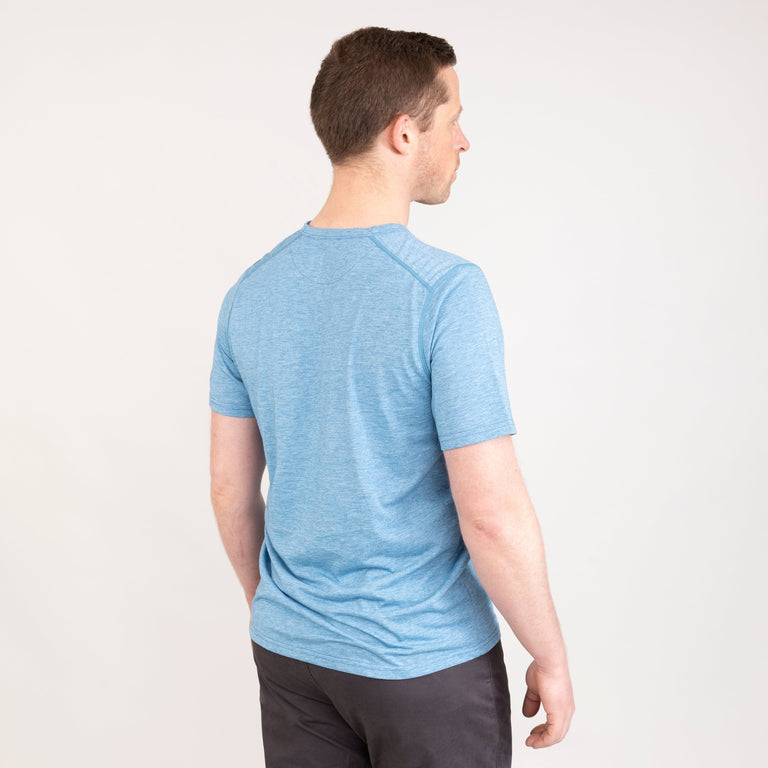 alpkit mens picu tee in easy blue back