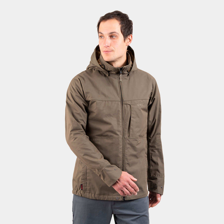 alpkit Ranger mens organic cotton ventile jacket in kelp green