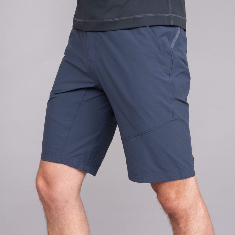 mens strada short in dark denim front - closed