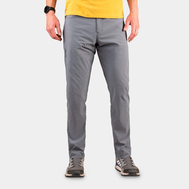 alpkit mens teleki pants in steel grey - closed