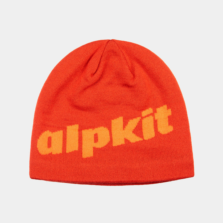 alpkit mountain beanie in blaze orange