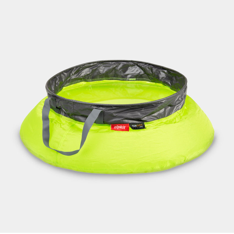 Alpkit onsen collapsable camping sink in rocket green