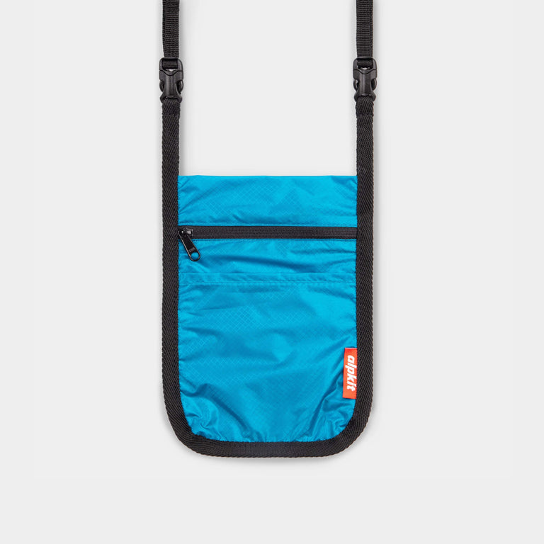 alpkit orbiter large travel bag accessory zip pouch in blue detail