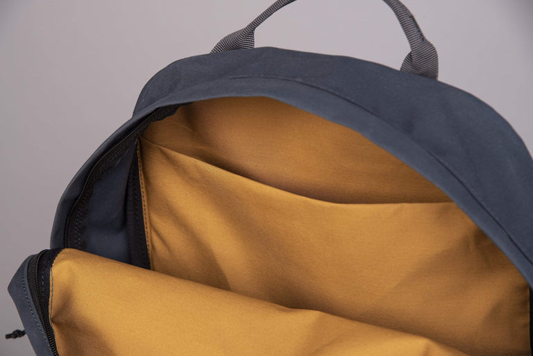 Alpkit pelmo wax cotton pack in denim laptop sleeve - closed