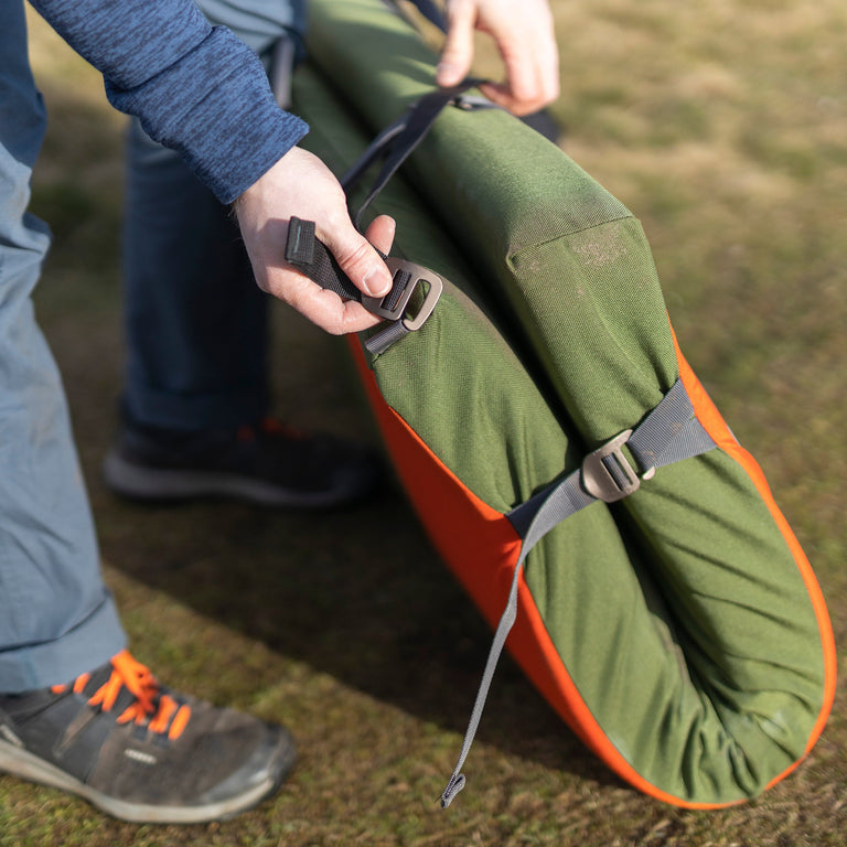 alpkit thud bouldering mat taco style boulder pad removable strap